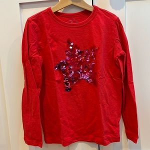 J.Crew Crewcuts Sequined Star Long Sleeve Tee - 8